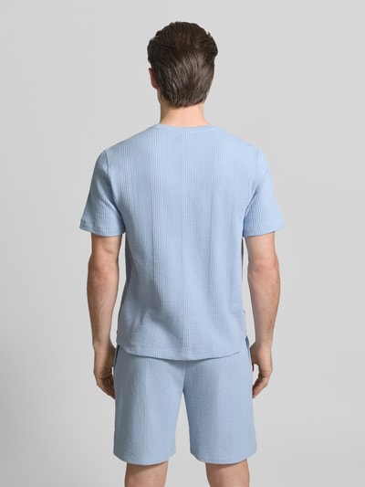 BOSS Regular Fit T-Shirt mit mit Waffelstruktur Modell 'STRUCTURE' Hellblau 5
