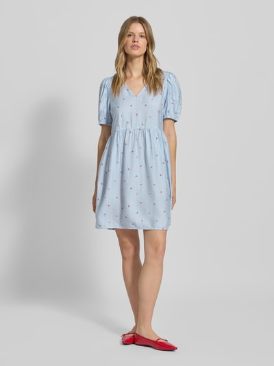 Pieces Loose fit vrijetijdsjurk van viscosemix, model 'FIONNA' Lichtblauw - 1