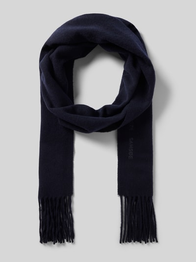 Samsøe Samsøe Schal aus Woll-Kaschmir-Mix Modell 'JOLLY' Dunkelblau 1