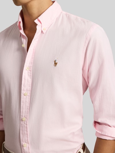 Polo Ralph Lauren Vrijetijdsoverhemd met geborduurd logo Felroze - 3