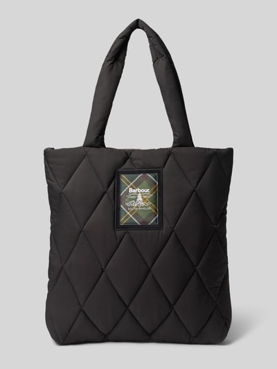 Barbour Henkeltasche mit Label-Patch Black 1