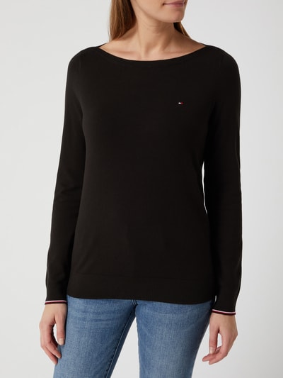 Tommy Hilfiger Pullover mit U-Boot-Ausschnitt Black 4