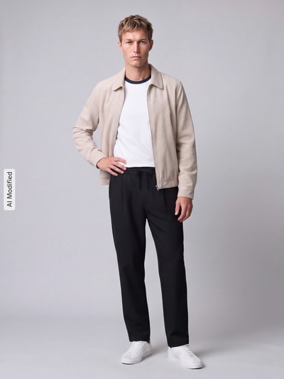 s.Oliver RED LABEL Overhemdjack met ritssluiting-Front Beige - 1