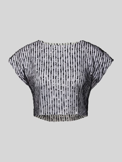 Only Cropped T-Shirt aus transparentem Material Modell 'ESTRID' Black 2
