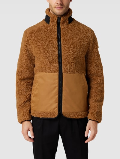 CK Calvin Klein Sherpa Jacket mit Label-Patch Camel 4