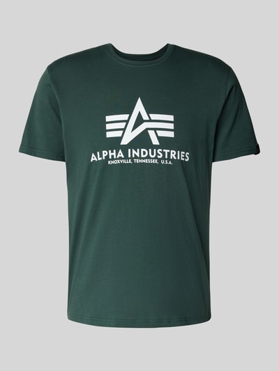 Alpha Industries T-Shirt mit Label-Print Gruen 2