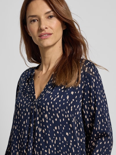 Smith and Soul Regular Fit Bluse aus Viskose mit V-Ausschnitt Modell 'VINCE' Dunkelblau 3