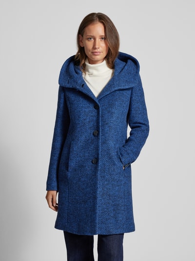 Milo Coats Lange jas met opstaande kraag, model 'Stella Blauw - 4