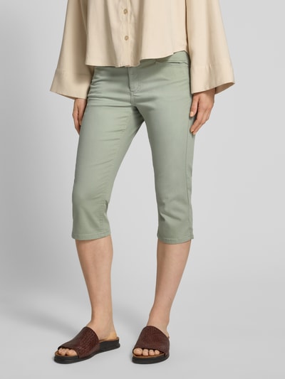 Angels Capri-jeans van denim met omslag, model 'Ana' Rietgroen - 4