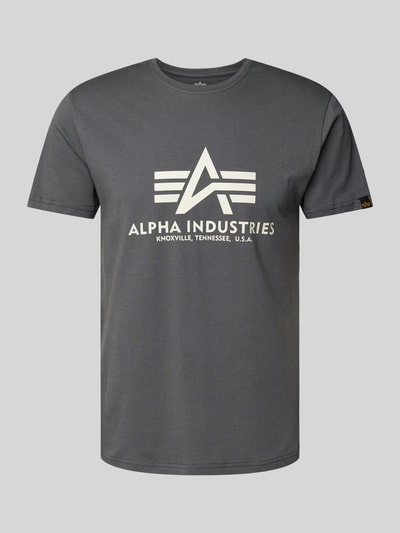 Alpha Industries T-Shirt mit Label-Print Anthrazit 2