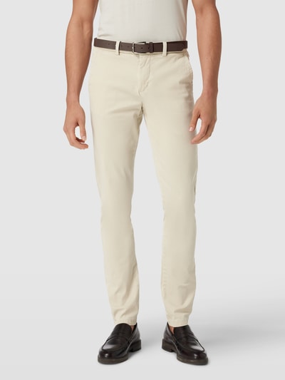 Lindbergh Regular Fit Chino mit Strukturmuster Offwhite 4