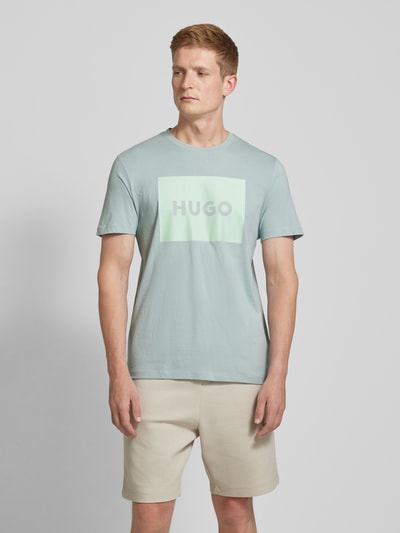 HUGO T-Shirt mit Label-Print Modell 'DULIVE' Mint 4