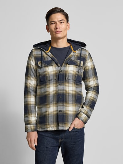 PME Legend Hemdjacke mit Druckknopfleiste Dunkelblau 4