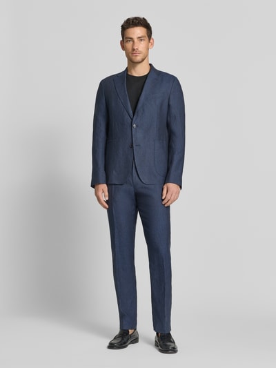 JOOP! COLLECTION Slim Fit 2-Knopf-Sakko aus Leinen Modell 'Hoverest' Marine 1
