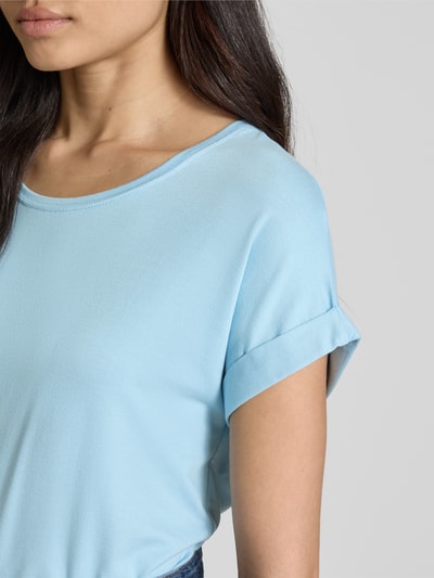 Only Comfort Fit T-Shirt aus Viskose-Mix Modell 'MOSTER' Hellblau 3