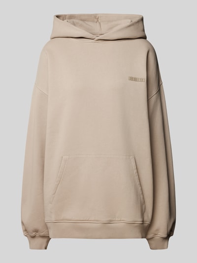 Karo Kauer Oversized Hoodie mit Label-Detail Modell 'Unity' Taupe 2