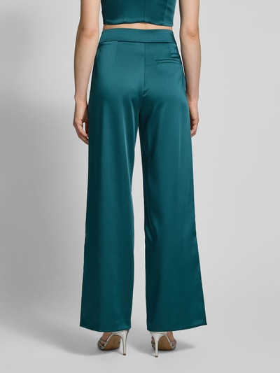 Jake*s Cocktail Wide Leg Bundfaltenhose mit Eingrifftaschen Dunkelgruen Melange 5