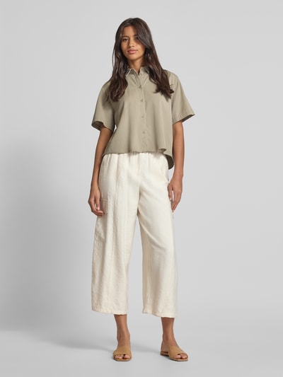 Milano Italy Stoffen broek met klepzakken Zand - 1