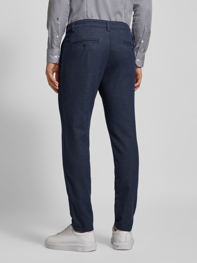 SELECTED HOMME Slim fit chino met ceintuurlussen, model 'MILES' Marineblauw - 5