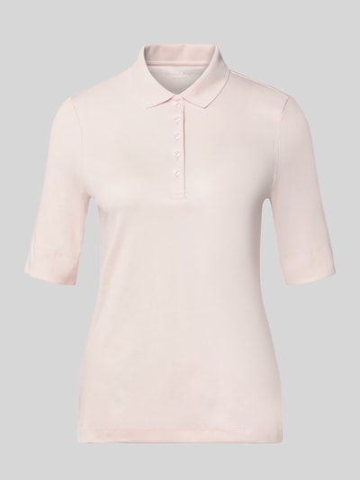 Christian Berg Woman Slim Fit Poloshirt mit Knopfleiste und 1/2-Arm Ecru 2