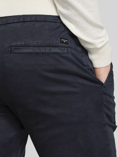 Strellson Slim fit chino met logo-applicatie, model 'Tius' Marineblauw - 3