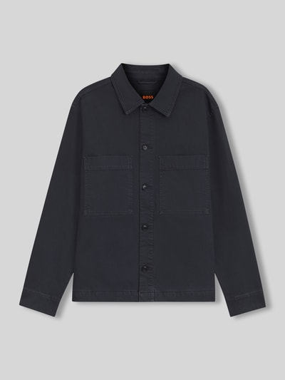 BOSS Orange Regular Fit Hemdjacke aus Baumwoll-Mix Marine 2