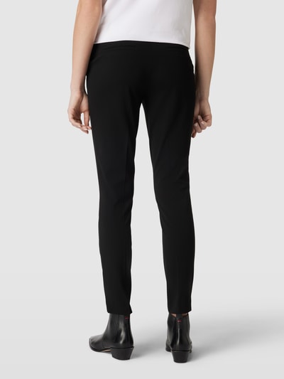 comma Stoffen broek met labeldetail Zwart - 4