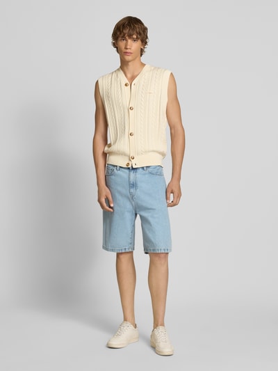 BLKVIS Mouwloos vest met kabelpatroon Offwhite - 1