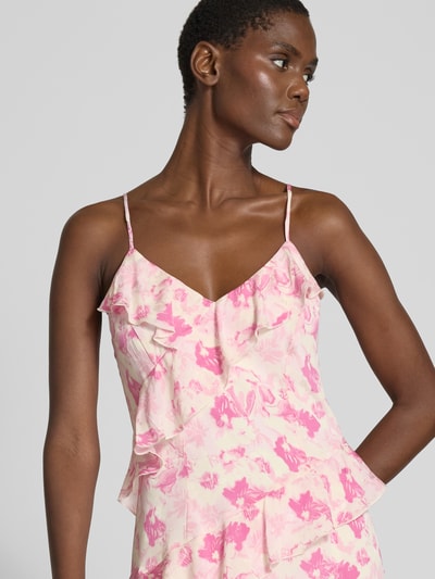 Vila Maxikleid mit Volants Modell 'LINA' Rosa 3