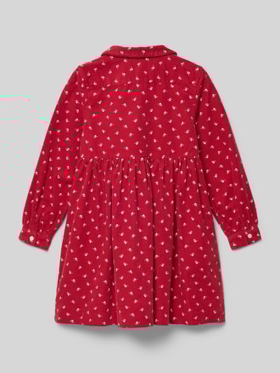 Polo Ralph Lauren Teens Sukienka koszulowa z drobnego sztruksu z wykładanym kołnierzem Ciemnoczerwony 3