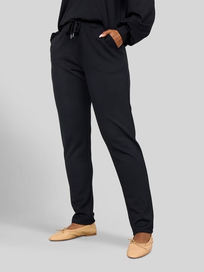 Soyaconcept Spodnie dresowe o kroju regular fit z mieszanka modalu model 'SC-BANU 157' Czarny 4