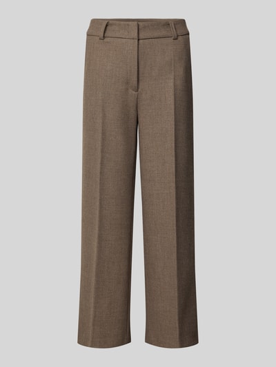 CAMBIO Wide Fit Stoffhose mit Viskose-Woll-Anteil Modell 'California' Mittelbraun 2