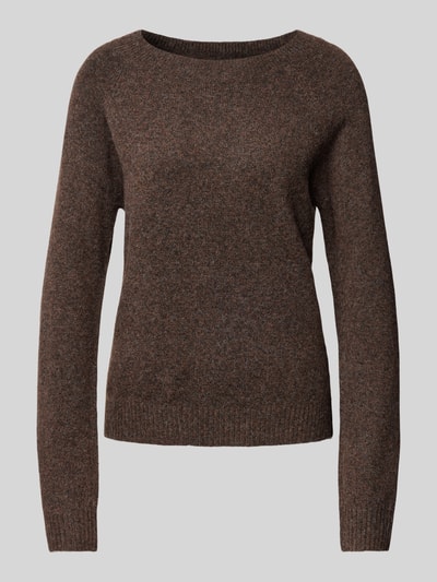 Vero Moda Gebreide pullover met lange mouwen, model 'DOFFY' Middenbruin - 1