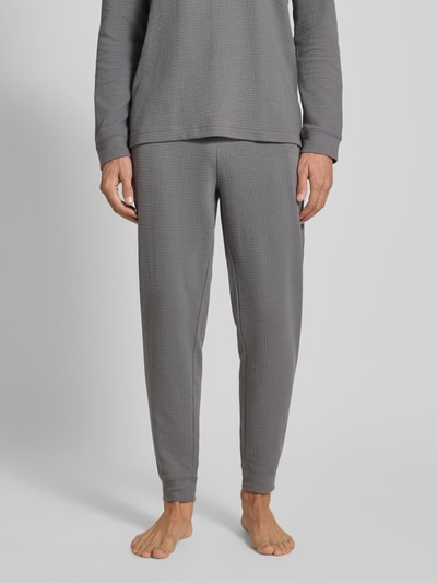 HUGO Regular fit sweatpants van katoenmix, model 'AUSTIN PANTS' Antraciet - 4