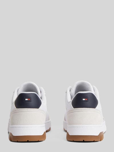 Tommy Hilfiger Sneakersy z naturalnej skóry z napisem z logo Biały 5