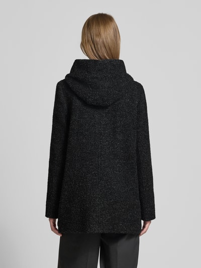 Gil Bret Krótki płaszcz z kapturem i krytym zamkiem błyskawicznym Czarny 5