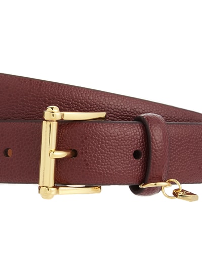 Lauren Ralph Lauren Leren riem in segrijnlook Bordeaux - 2