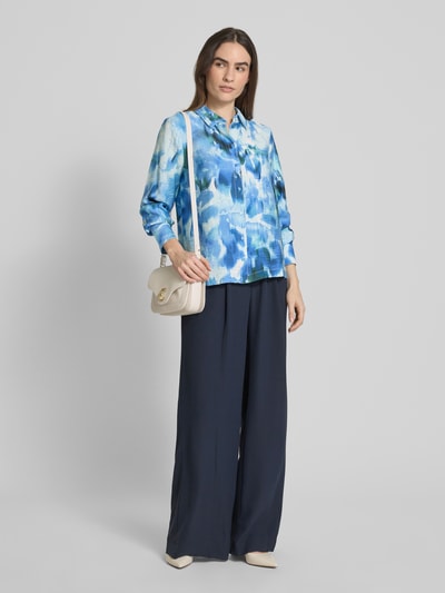 YAS Regular fit blouse in kreuklook, model 'MILLO' Blauw - 1