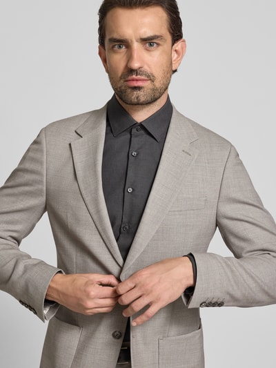 Jake*s Slim Fit Business-Hemd mit Knopfleiste Anthrazit 3