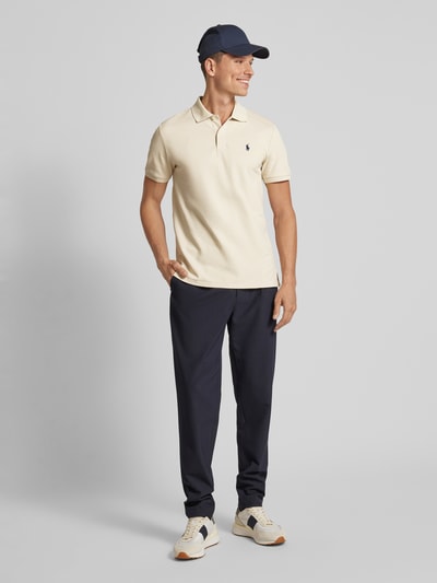 Polo Ralph Lauren Tailored Fit Poloshirt mit Logo-Stitching Sand 1