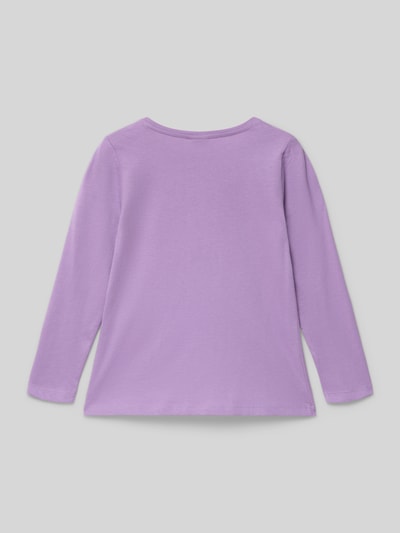 s.Oliver RED LABEL Bluzka o linii A z długim rękawem z czystej bawełny Lawendowy 3