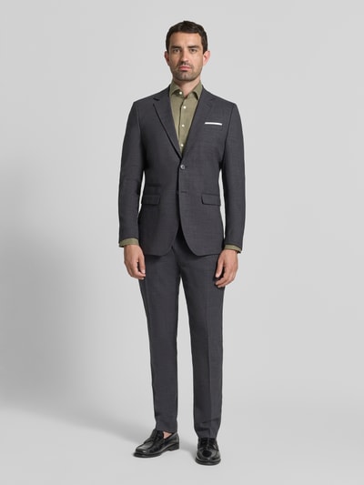 Selected Homme Spodnie garniturowe o kroju slim fit z domieszką wełny i lnu model 'OASIS' Czarny 1