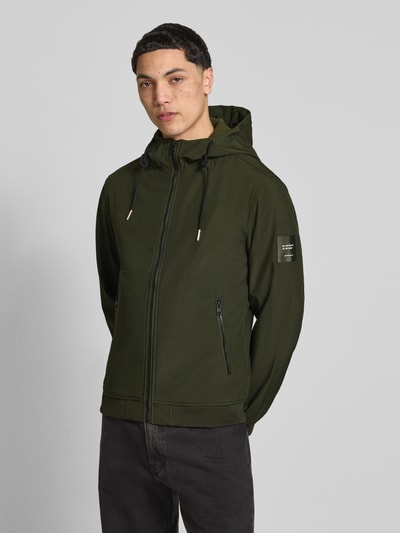 JACK & JONES kurtka softshell z kieszeniami zapinanymi na zamek błyskawiczny Oliwkowy 4