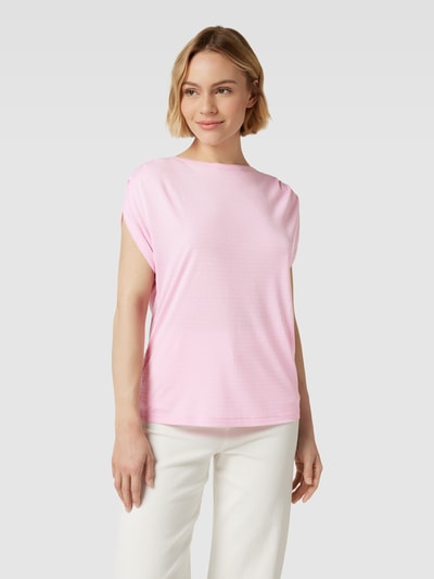 Tom Tailor T-Shirt aus Viskose-Mix mit U-Boot-Ausschnitt Rose 4