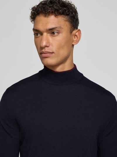 CRUNA Strickpullover mit Mock-Neck Marine 3