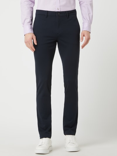 BOSS Orange Extra slim fit chino met stretch, model 'Schino' Donkerblauw gemêleerd - 4