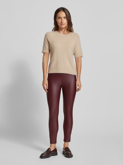 Soyaconcept Super Skinny Fit Hose mit breiten Bund Modell 'Pam' Bordeaux 1