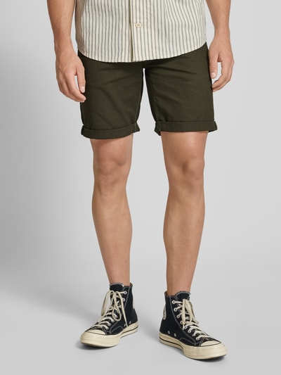 Blend Korte chino van linnenmix Donkergroen - 4