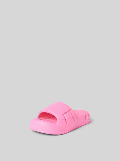 Kenzo Slides mit Label-Print Pink 2