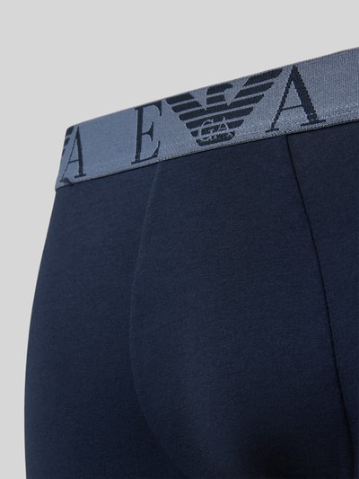 Emporio Armani Trunks mit elastischem Logo-Bund im 3er-Pack Dunkelblau 2